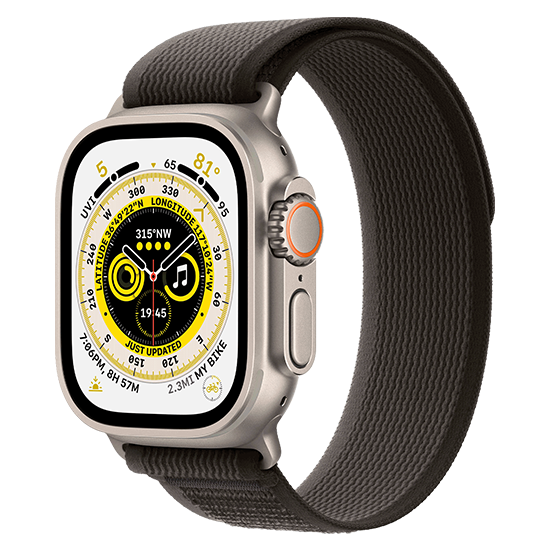 APPLE WATCH ULTRA 2 49MM OCEAN BAND ORANGE, BLUE, WHITE.